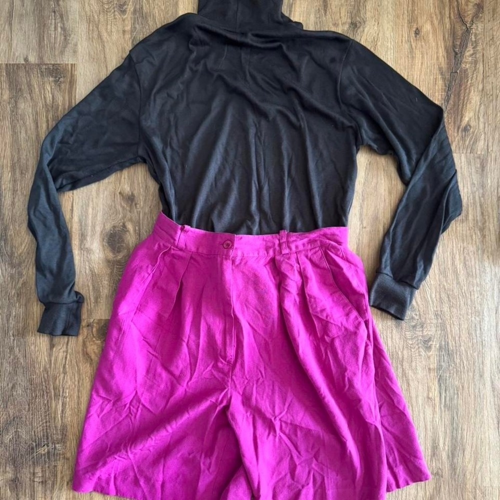 Vintage Pink high-waisted shorts